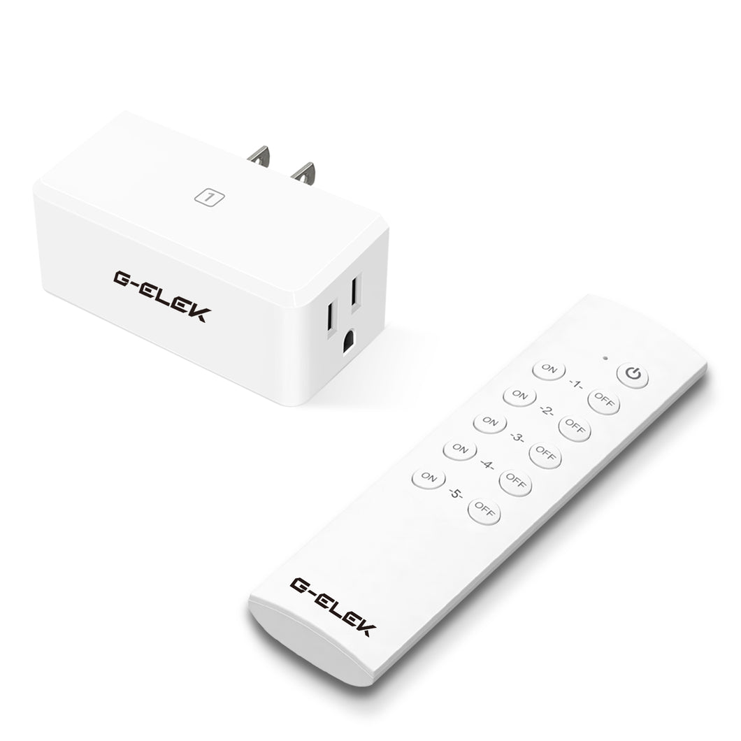 G-Elek Electrical Outlets, Indoor 3-Prong 2.4G Wi-Fi Voice Control Smart Plug