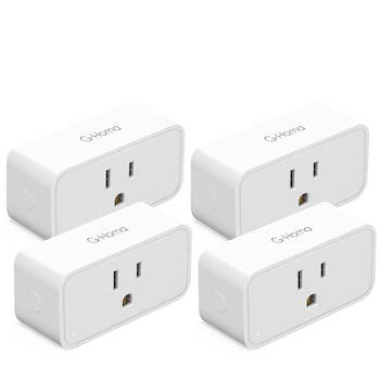 G-Homa Smart Plug That Work with Alexa and Google Assistant, Mini WiFi Smart Outlets with Voice Control & Timer Function, No Hub Required, FCC&CSA Listed 4 Pack, 2.4 Ghz Network Only