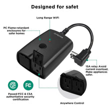 Load image into Gallery viewer, Indoor/Outdoor 3-Prong 2.4G Wi-Fi Voice Control Smart Plug
