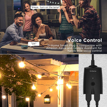Load image into Gallery viewer, Indoor/Outdoor 3-Prong 2.4G Wi-Fi Voice Control Smart Plug
